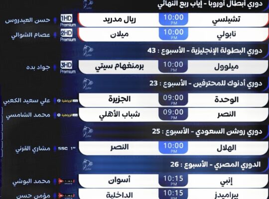 مباريات كرة القدم يوم الثلاثاء 27 رمضان 1444 هجرية 18 نيسان ابريل 2023 م