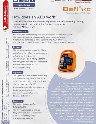 التعليمات وضع وسادة AED.(مزيل الرجفان الاوتماتيكي)