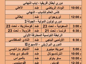 اهم مباريات يوم الأحد 2023/6/11