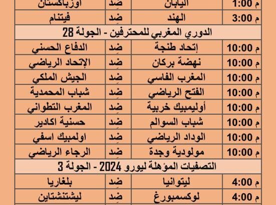أهم مباريات يوم السبت 2023/6/17