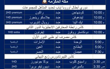 أهم مباريات كرة القدم يوم الأربعاء 30/8/2023 توقيت مكة المُكرَّمة