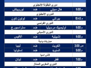 أهم مباريات كرة القدم ليوم الجمعة 12/1/2024 ⚽️ 🕰️