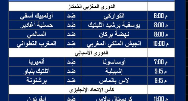 أهم مباريات كرة القدم يوم الخميس 4/1/2024 ⚽️ 🕰️