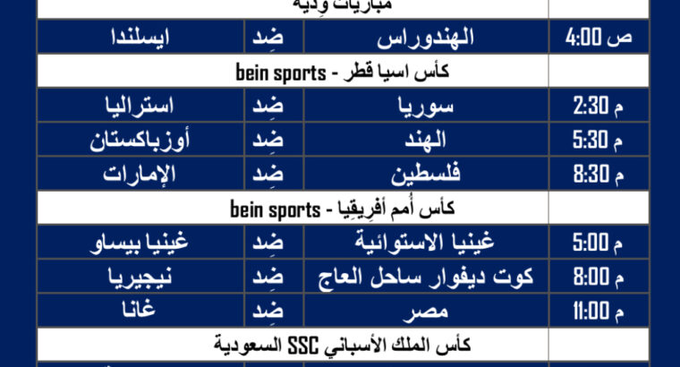 أهم مباريات كرة القدم ليوم الخميس 18/1/2024 ⚽️ 🕰️