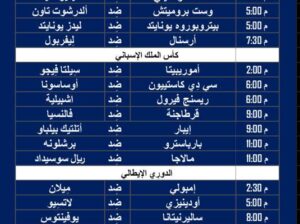 أهم مباريات كرة القدم ليوم الأحد 7/1/2024 ⚽️ 🕰️