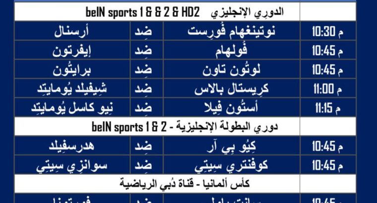 أهم مباريات كرة القدم ليوم الثلاثاء 30/1/2024 ⚽️ 🕰️ جدول المباريات