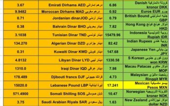 اسعار العملات مقابل الدولار الأمريكي اليوم الأربعاء 24/1/2024 م 12 رجب 1445 هجري Currency exchange to USD daily report