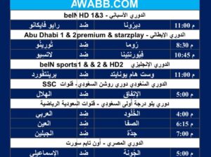 جدول مباريات كرة القدم ليوم الإثنين 26/2/2024 ⚽️ 🕰️
