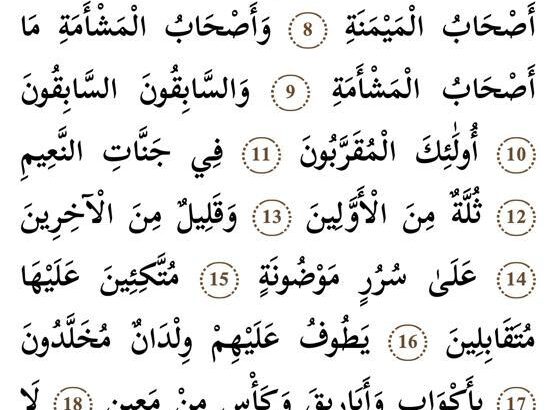 سورة الواقعة إذا وقعت الواقعة ليست لوقعتها كاذبة خافضة رافعة
