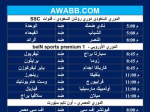 جدول مباريات كرة القدم ليوم الخميس 7/3/2024 ⚽️ 🕰️