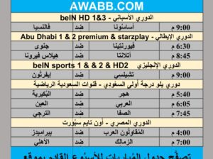 جدول مباريات كرة القدم يوم 15/4/2024 الإثنين ⚽️ 🕰️