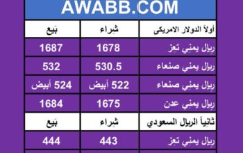 اسعار العملات في اليمن يوم 2024/4/27