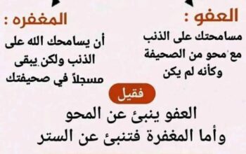 الفرق بين العفو و المغفرة