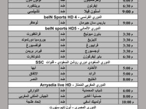 جدول مباريات كرة القدم يوم 27/4/2024 السبت ⚽️ 🕰️ مكَّة المُكرَّمة