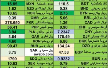 كشف يومي حول اسعار العملات الدولية 2024/5/16 Daily report currency exchange rates