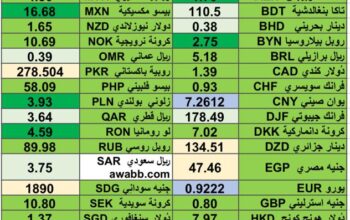 كشف يومي حول اسعار العملات الدولية 2024/5/28 Daily report currency exchange rates