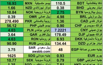 كشف يومي حول اسعار العملات الدولية 2024/5/6 Daily report currency exchange rates