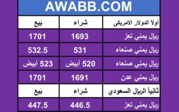 اسعار العملات في اليمن يوم 2024/5/12