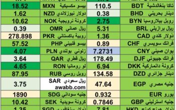 كشف يومي حول اسعار العملات الدولية 2024/6/18 Daily report currency exchange rates