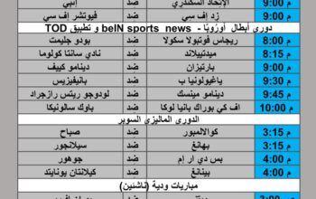 جدول مباريات كرة القدم يوم 2024/7/31 م