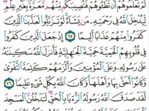 الوِرد اليومي سورة الفتح سورة رقم 24 من الآية 28