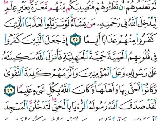 الوِرد اليومي سورة الفتح سورة رقم 24 من الآية 28