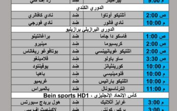 جدول مباريات كرة القدم يوم 2024/8/4 م