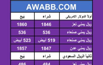 اسعار العملات في اليمن يوم 2024/7/4