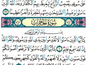 الوِرد اليومي سورة الحجرات سورة رقم 1 من الآية 4