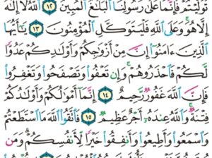 الوِرد اليومي سورة التغابن من الآية 10 إلى الآية 18