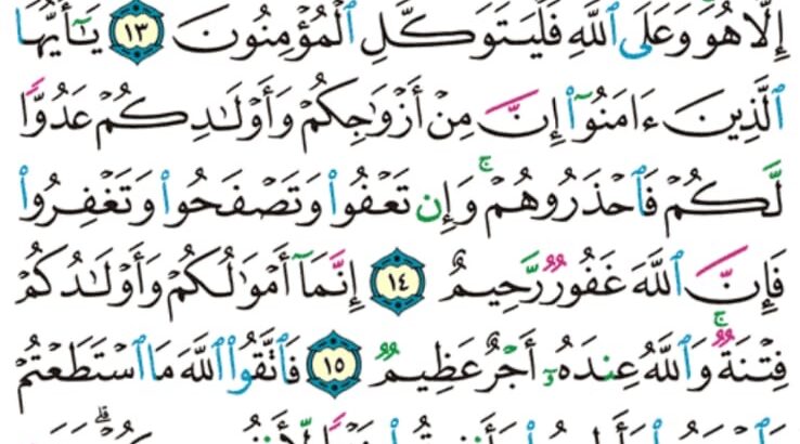 الوِرد اليومي سورة التغابن من الآية 10 إلى الآية 18