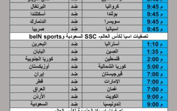 جدول مباريات كرة القدم يوم 2024/9/5 م