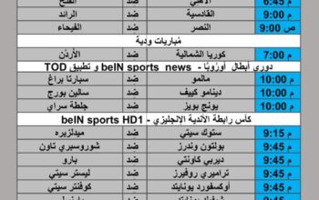 جدول مباريات كرة القدم يوم 2024/8/27 م