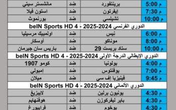 جدول مباريات كرة القدم يوم 2024/9/14 م