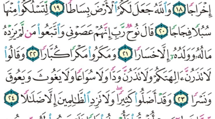 الوِرد اليومي سورة نوح من الآية 11 إلى الآية 28