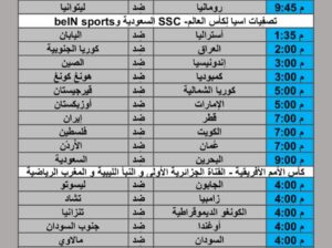 جدول مباريات كرة القدم يوم 2024/10/15 م