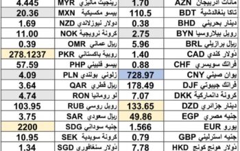 كشف يومي حول سعر الصرف مقابل اليوم اسعار العملات الدولية 2024/12/4 Daily report currency exchange rates to USD