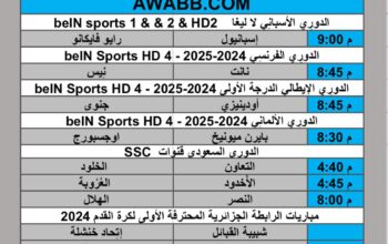 جدول مباريات كرة القدم يوم الجمعة 2025/4/4 م