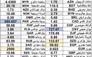 كشف يومي حول سعر الصرف مقابل اليوم اسعار العملات الدولية 2025/3/25 Daily report currency exchange rates to USD