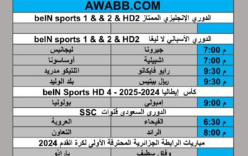 جدول مباريات كرة القدم يوم الخميس 2025/4/24 م