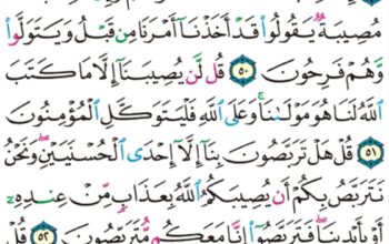 الورد اليومي سورة التوبة من الآية 48 إلى الآية 54 “لقد ابتغوا الفتنة من قبل و قلبوا لك الأموار حتى جاء الحق و ظهر أمر الله و هم كارهون”