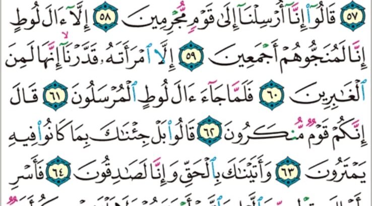 الورد اليومي سورة الحجر من الاية 52 إلى الاية 70 “إذ دخلوا عليه فقالوا سلاماً قال إنا منكم وجلون”
