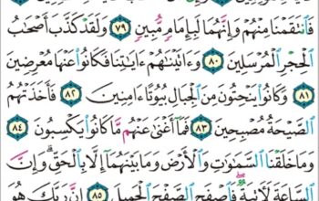 الورد اليومي سورة الحجر من الاية 71 إلى الاية 90 “قال هاؤلاء بناتي إن كنتم فاعلين”