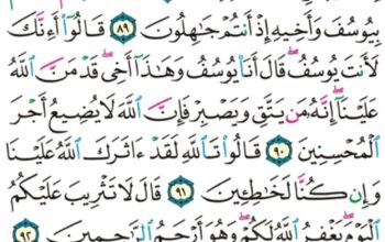 الورد اليومي سورة يوسف من الاية 87 إلى الاية 95″يا بَنِيَّ اذهبوا فتحسسوا من يوسف و اخيه و لا تيأسوا من روح الله إنه لا يأيسوا من روح الله إلا القوم الكافرون”