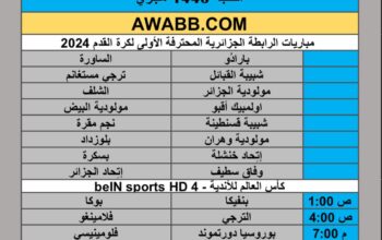 جدول مباريات كرة القدم يوم الثلاثاء 2025/6/17 م 20 ذي الحجة 1446 هجري