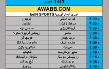 جدول مباريات كرة القدم يوم الثلاثاء 2025/7/22 م 27 محرم 1447 هجري