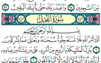 الورد اليومي سورة النحل من الاية 1 إلى الاية 6 “أتى أمر الله فلا تستعجلوه سبحانه و تعالى عما يشركون”