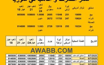 سعر الذهب اليوم في سوريا سعر الصرف في سوريا اليوم 2025/7/7 م 12 محرم 1447 هجرية سعر الدولار في سورية سعر الليرة التركية في سورية سعر اليورو في سوريا سعر الريال السعودي في سوريا