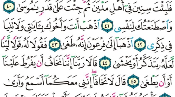 الورد اليومي سورة طه من الاية 38 إلى الاية 51″ إذ أوحينل إلى أمك ما يوحى أن اقذفيه في اليم فليقله اليم بالساحل يأخذه عدو لي وعدو له و ألقيت عليك محبة مني و لتصنع على عيني”