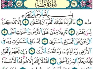 الورد اليومي سورة طه من الاية 1 إلى الاية 12″ط هـ ما أنزلنا عليك القرآن لتشقى إلا تذكرة لمن يخشى”